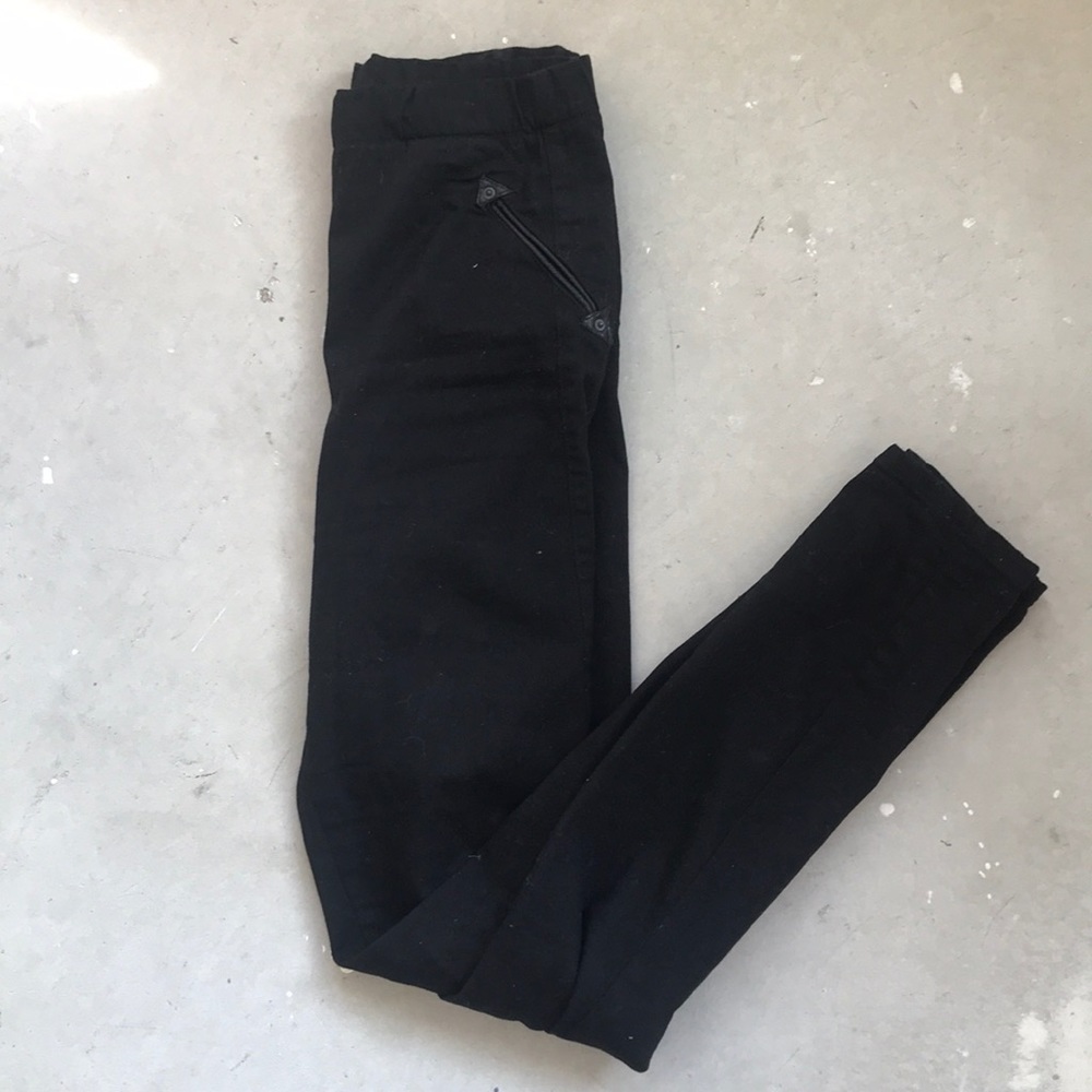 Animale black stretch skinny leg pants